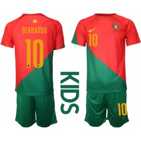 Baby Fußballbekleidung Portugal Bernardo Silva #10 Heimtrikot WM 2022 Kurzarm (+ kurze hosen)